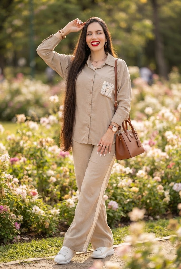 Conjunto Casual Elegante de Lino (Camisa + Pantalón)