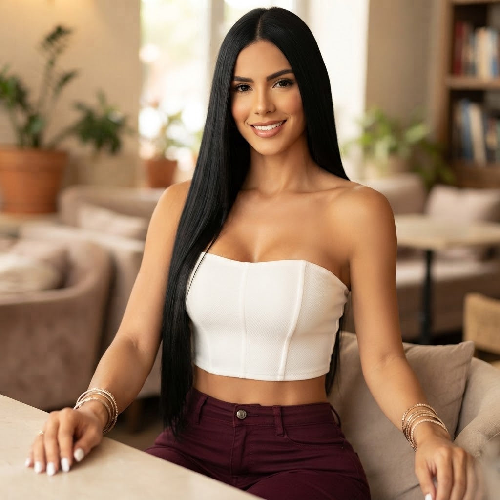 Top Strapless Corto Blanco