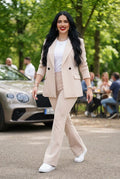Conjunto Elegante de Blazer y Pantalón Tipo Sastre - Nude