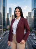 Blazer Unicolor, Vino Tinto