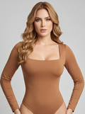 Body Manga Larga, Cuello Cuadrado, 10 Colores