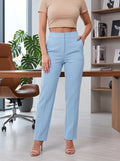 Pantalon De Vestir, Azul Celeste