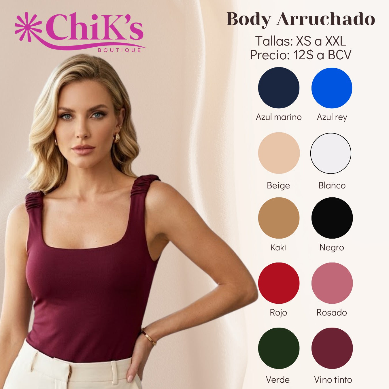 Body Sin manga Arruchado, 10 colores